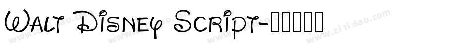 Walt Disney Script字体转换
